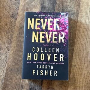 Never Never by & Tarryn Fisher - Black with Pink Accent Paperback